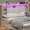 ProximaX Stauraumbett 140x200 cm Beige Leinen mit Produktbild-Vorschau 6