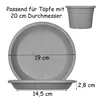 9x Blumentopf Untersetzer Ø 19 cm Farbe Terrakotta Produktbild-Vorschau 4