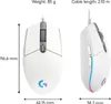 Logitech G 910-005797, rechts, USB Typ-A, 8000 DPI, 1 ms, Produktbild-Vorschau 7