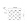 ECD Germany LED Lichternetz 2m 160 LEDs Warmweiß Produktbild-Vorschau 4