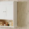 Meuble de salle de bain suspendu blanc 2 portes Etagère Voir les images du produit 4