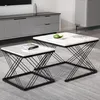 Sweiko Ensemble élégant de 2 tables basses, tables carrées Voir les images du produit 2