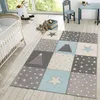 TT Home Kinder Teppich Spielteppich Karos Punkte Sterne Produktbild-Vorschau 1