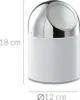 Zeller Poubelle de table, inox/métal chromé, blanc Ø12x18 Voir les images du produit 4
