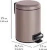Wenko Kosmetikeimer LEMAN, 3 Liter, Rund, Taupe mattiert, Produktbild-Vorschau 9