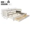 Letto imbottito Flieks 90x200 cm con letto estraibile, Anteprima dell’immagine prodotto 5