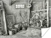 MuchoWow® Poster Pferdestall mit zwei Kühen - Gemälde von Produktbild-Vorschau 1