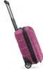 A pink rolling suitcase with a retractable handle and two wheels, shown at an angle against a white background. Anteprima dell’immagine prodotto