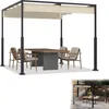 UISEBRT Pergola 3x3m avec toit coulissant - Pavillon de Voir les images du produit 1