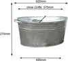 Vielseitige Zinkwanne Oval 40 Liter – Wasserdicht, für Produktbild-Vorschau 5