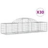 Gabionen mit Hochbogen 30 Stk. 200x50x40/60 cm Verzinktes Produktbild-Vorschau 1