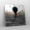 Wanduhr - Quadrat - Glasuhr - Wolke Ballon Himmel - 30x30cm Produktbild-Vorschau 4