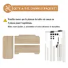 An image showing the contents of a package, including table parts and assembly hardware. Voir les images du produit