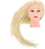KIK KX6961 Cvičná hlava s prírodnými vlasmi 60-70 cm blond Náhľad obrázku produktu 7