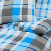 vidaXL Bettwäsche-Set Blau und Grau 200x200 cm Baumwolle Produktbild-Vorschau 7