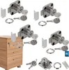 KOTARBAU® 4er Set Möbelschloss 40x40mm zum Aufschrauben für Produktbild-Vorschau 1