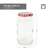 12er Set Einmachglas 1062 ml Deckel Rot Weiß Kariert Produktbild-Vorschau 3