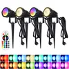 4 Stück 6W Garten LED Strahler RGB Warmweiß Außen Produktbild-Vorschau 1