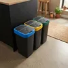 Cestino per rifiuti con coperchio basculante - set di 3 - Anteprima dell’immagine prodotto 5