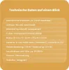 A graphic displaying technical specifications for a product. Produktbild-Vorschau
