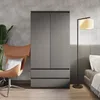 Armoire Anthracite – Armoire Chambre 2 Portes avec 2 Voir les images du produit 4