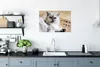 MuchoWow® Poster Perserkatze auf weichem Boden 90x60 cm - Produktbild-Vorschau 3