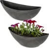 Große Pflanzschalen oval, schwarz 39 cm für außen Produktbild-Vorschau 1