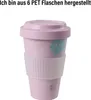AWAVE®  Kaffeebecher To Go 400 ml rPET | Rosa Produktbild-Vorschau 4