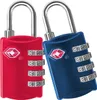2er Set TSA-Gepäckschlösser Rot & Blau 4-Stellig Produktbild-Vorschau 1