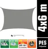 UV Sonnensegel Wasserdicht 6x4 - Rechteckig - Sonnenschutz Produktbild-Vorschau 2