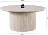 Lagos" 80 cm Runder Couchtisch Travertin Beige | Struktur Produktbild-Vorschau 7