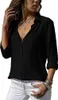 ASKSA Damen Bluse Chiffon Elegant Langarm Oberteile Produktbild-Vorschau 1