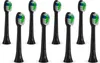 A set of eight black toothbrush heads with multi-colored bristles arranged in a grid. Náhľad obrázku produktu