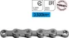 A bicycle chain is shown against a white background, with marketing icons and text above it. Produktbild-Vorschau