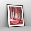 Gerahmtes Poster - Schwarzer Rahmen - Wald Rot Bäume - Produktbild-Vorschau 8