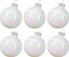 Set aus 6 weißen Glaskugeln 8cm glänzend – Elegante Produktbild-Vorschau 3
