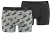 PUMA MEN AOP BOXER 2P dark grey melange/black M Produktbild-Vorschau 11