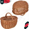 Two wicker baskets are shown against a blueprint background. One basket is in the foreground, and the other is in the background. Anteprima dell’immagine prodotto