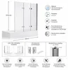 140x130CM Attacco per vasca da bagno in vetro Vasche da Anteprima dell’immagine prodotto 3