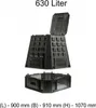 Compostiera Evogreen 630 l - Nero Anteprima dell’immagine prodotto 2