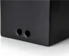 A close-up view of the bottom corner of a black rectangular object, showing two small circular holes. Anteprima dell’immagine prodotto