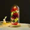 Rosen Schönheits im Glas, LED-Lichter, künstliche Blumen, Produktbild-Vorschau 3