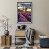 Gerahmtes Poster - Schwarzer Rahmen - Lavendel Berge Feld - Produktbild-Vorschau 7
