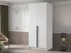 Úzká šatní skříň 100 cm SELLY 1 - bílá / černá Náhled obrázku produktu 1