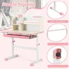 Bureau enfant réglable avec plateau inclinable, étagères et Voir les images du produit 5