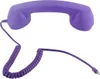 A purple telephone handset with a coiled cord and a 3.5mm jack. Podgląd zdjęcia produktu