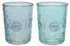 Bicchiere in vetro con motivo ornamentale 10cm turchese/blu Anteprima dell’immagine prodotto 3