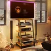 5-poziomowy regał hi-fi 60 x 52 x 78 cm z kółkami, szafka Podgląd zdjęcia produktu 5