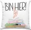 Trendation - Leseratte Geschenk Deko-Kissen mit Füllung Produktbild-Vorschau 1