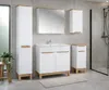 Moderne badkamerset van 80 cm breed, in glanzend wit, met Productafbeelding-voorbeeld 9